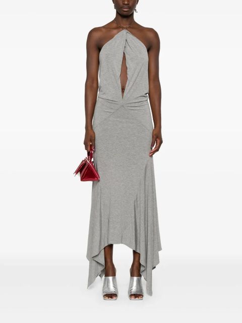 The Attico keyhole cut-out maxi dress - Grey