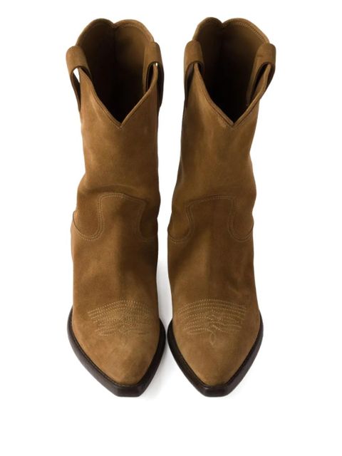 Prada suede Western ankle boots - Brown - zdjęcie produktu nr 2