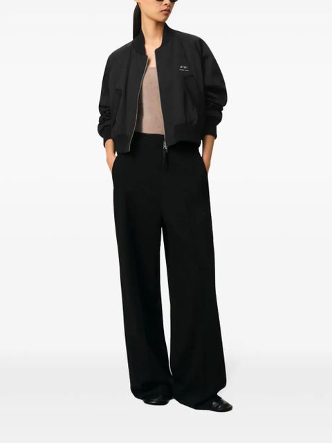 AMI Paris logo-lettering bomber jacket - Black - zdjęcie produktu nr 2