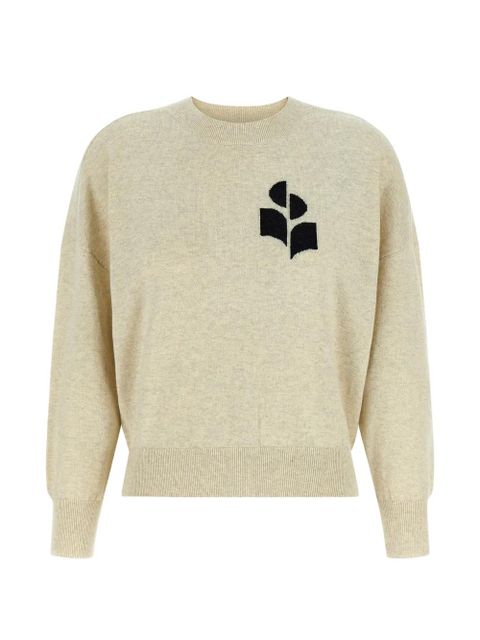 MARANT ÉTOILE Marisans logo-intarsia crew-neck sweater - Grey - zdjęcie produktu nr 1