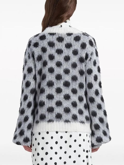 Marni polka-dot intarsia jumper - White