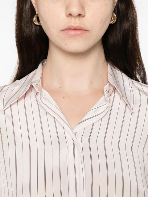 Max Mara Flirt striped long-sleeved shirt - White