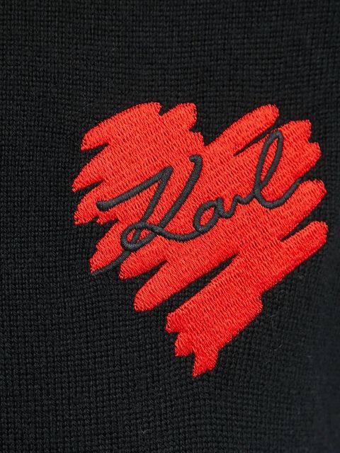 Karl Lagerfeld sweter wełniany damski kolor czarny lekki A1W18051