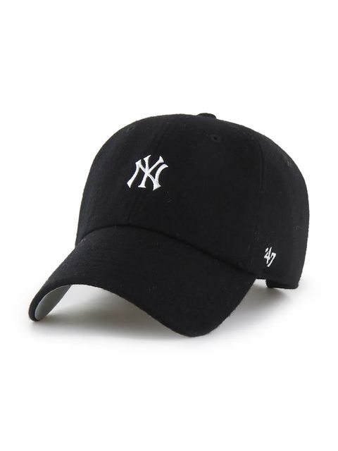 47 brand czapka z daszkiem z dodatkiem wełny MLB New York Yankees kolor czarny B-PBRCU17WIS-BK - zdjęcie produktu nr 1