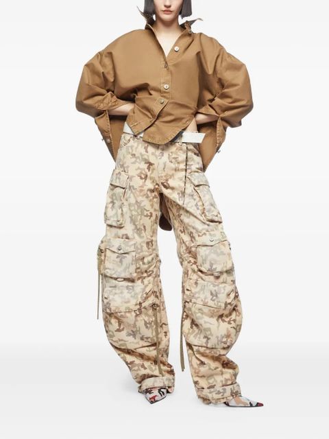 The Attico camouflage cargo trousers - Neutrals