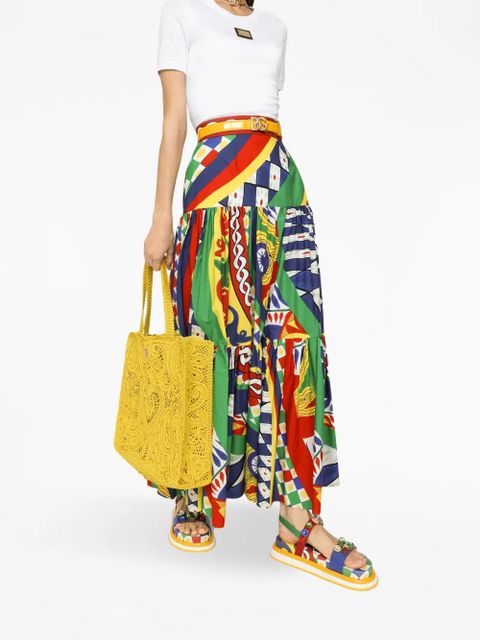 Dolce & Gabbana Beatrice lace-detail tote bag - Yellow