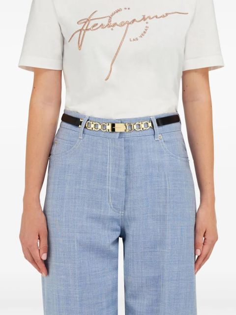 Ferragamo Extendable Gancini bijoux belt - Black