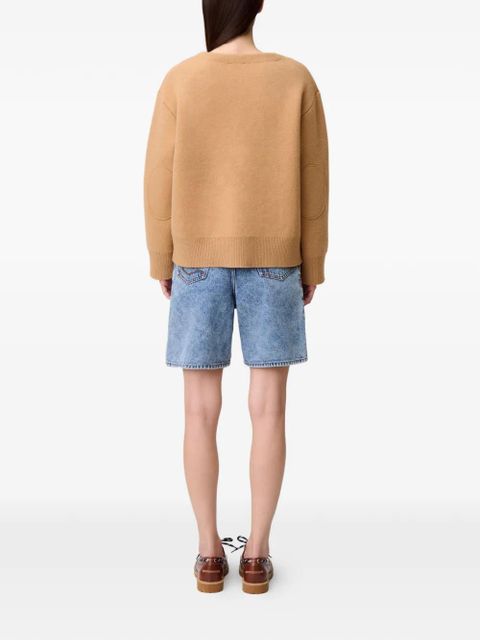 Claudie Pierlot button embroidered-logo cardigan - Neutrals