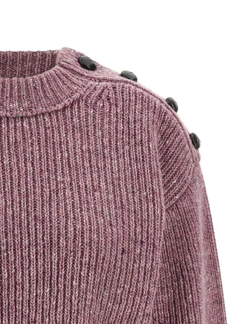 Chloé long-sleeve button-detailed sweater - Pink