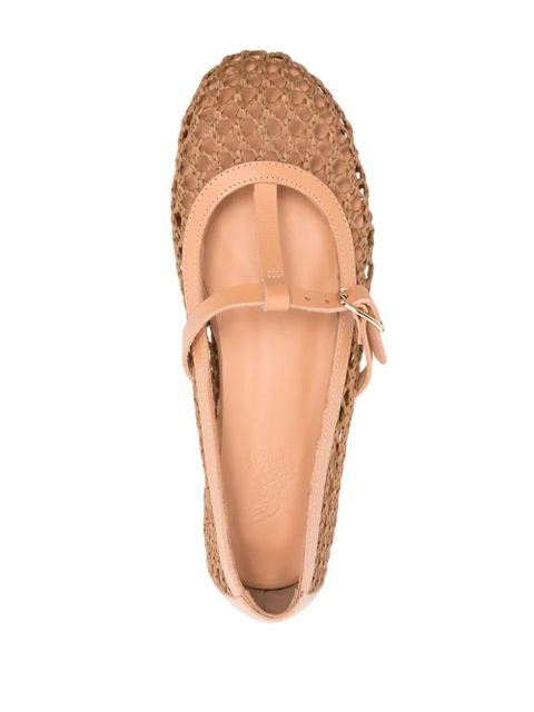 Ancient Greek Sandals Aerati raffia ballerinas - Brown