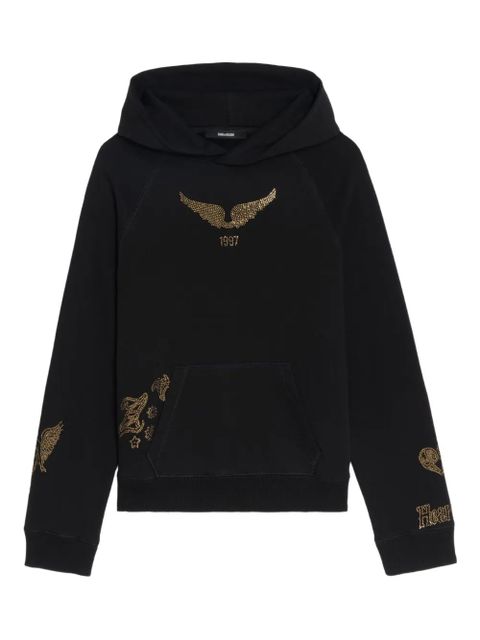 Zadig&Voltaire crystal-embellished hoodie - Black - zdjęcie produktu nr 1