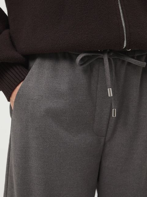 Medicine spodnie damskie kolor szary szerokie medium waist