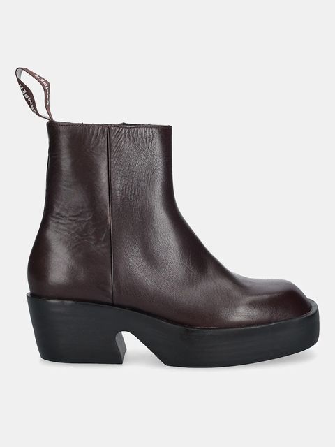 Camper botki skórzane Billie damskie kolor bordowy na słupku K400754-007 - zdjęcie produktu nr 2