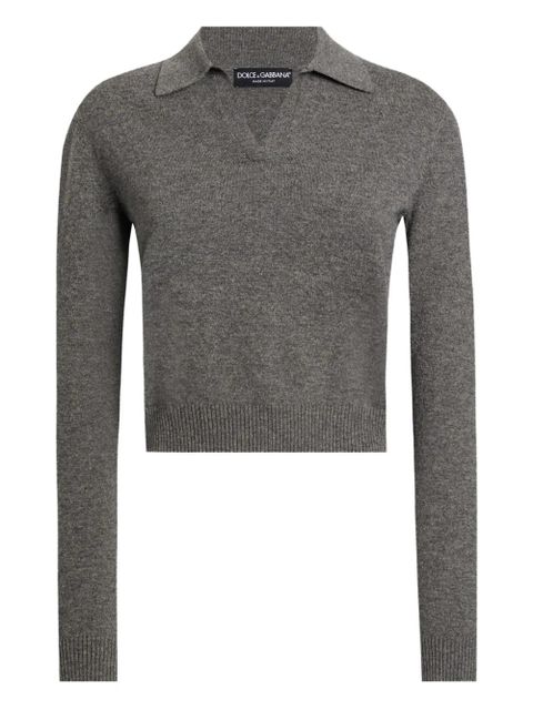 Dolce & Gabbana cashmere cropped top - Grey - zdjęcie produktu nr 1