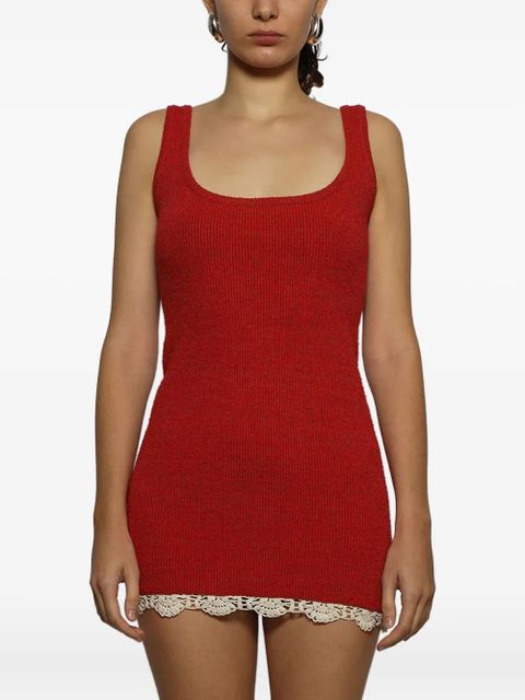 Magda Butrym ribbed-knit minidress - Red