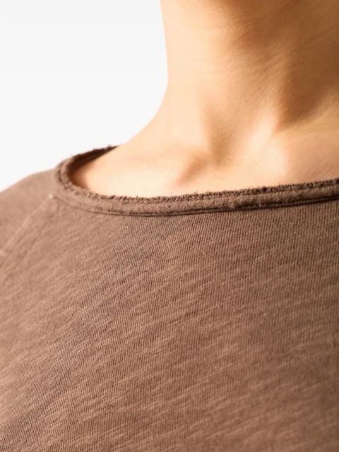 American Vintage boat-neck long-sleeve T-shirt - Brown