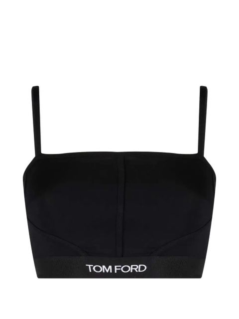 TOM FORD logo-band square-neck bra - Black - zdjęcie produktu nr 1
