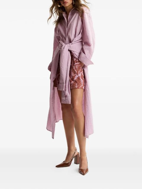 Essentiel Antwerp tie-waist oversized midi dress - Pink - zdjęcie produktu nr 2