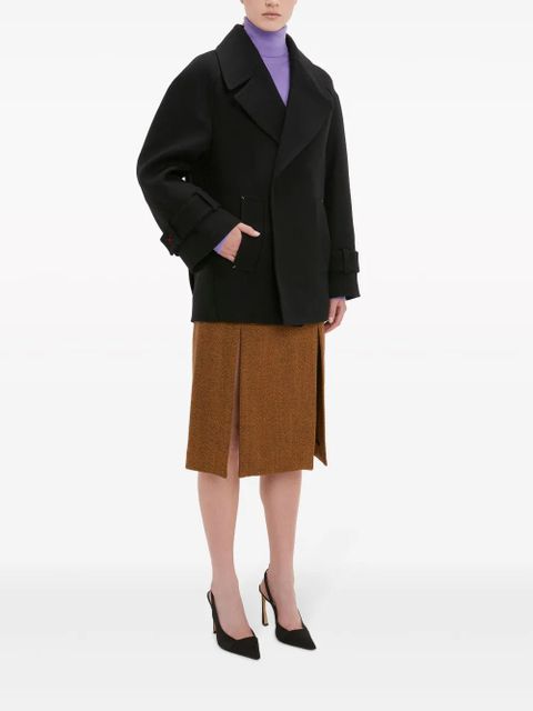 Victoria Beckham stitch-detail peacoat - Black - zdjęcie produktu nr 2
