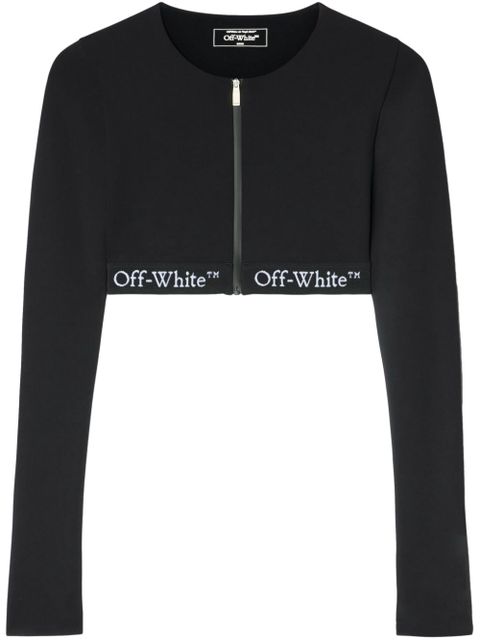 Off-White logo-band crop top - Black - zdjęcie produktu nr 1