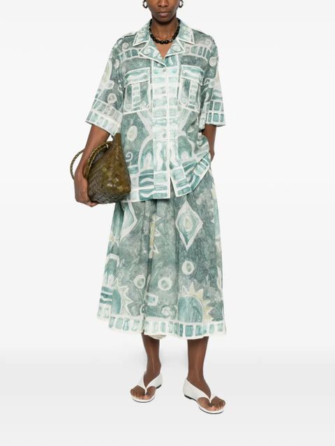 ALEMAIS pocket print top - Green - zdjęcie produktu nr 2