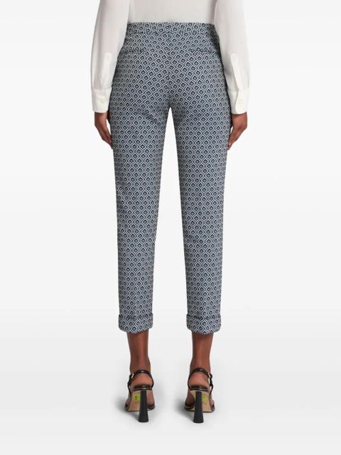 ETRO floral-jacquard trousers - Blue