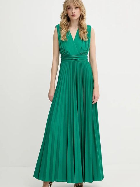 Morgan sukienka REINE1 kolor zielony maxi rozkloszowana REINE1 - zdjęcie produktu nr 1