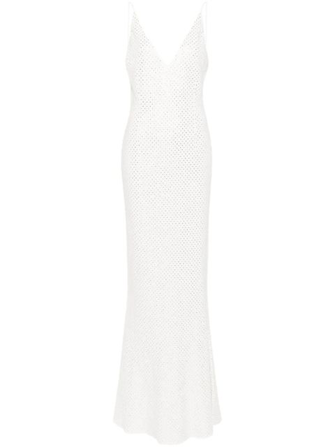 Alessandra Rich crystal embellished sleeveless dress - White - zdjęcie produktu nr 1