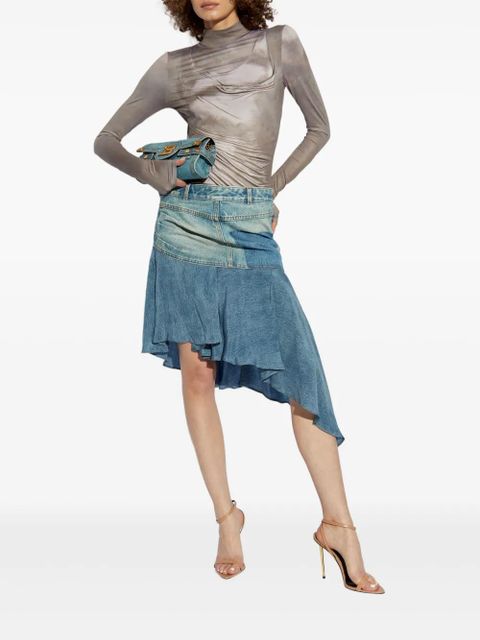 Balmain asymmetric midi skirt - Blue - zdjęcie produktu nr 2