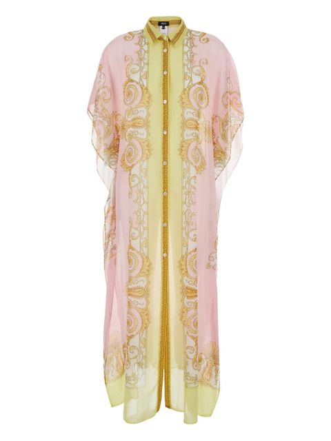 Versace buttoned baroque print dress - Pink - zdjęcie produktu nr 1