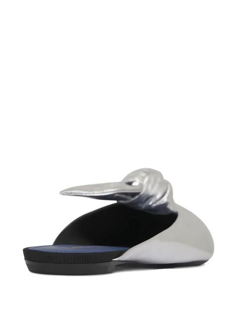 Lanvin knotted pointed-toe mules - White