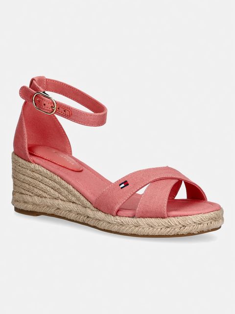 Tommy Hilfiger sandały na koturnie MID WEDGE ESPAD X CROSS - zdjęcie produktu nr 1