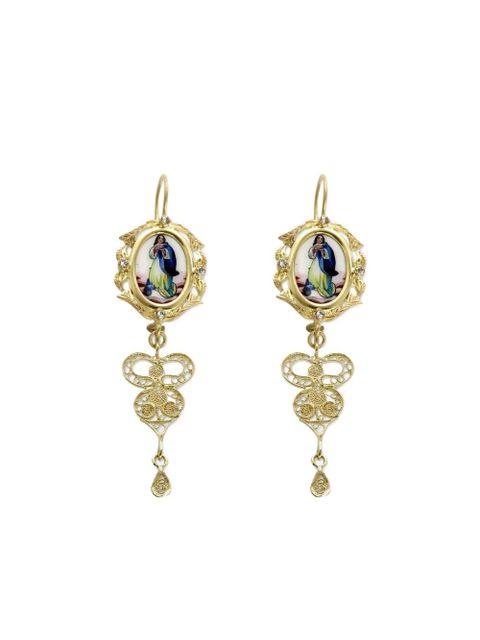 Dolce & Gabbana 18K yellow gold Sicily sapphire earrings - zdjęcie produktu nr 1