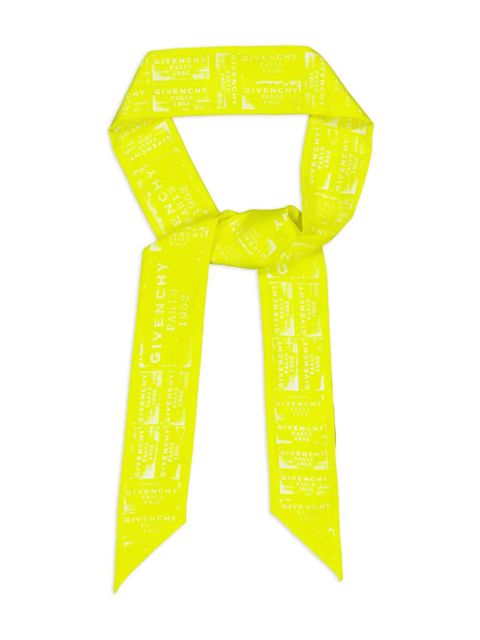 Givenchy graphic-print silk scarf - Yellow
