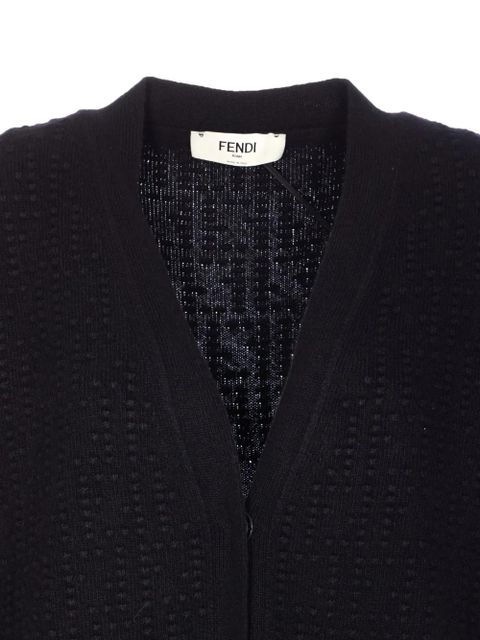FENDI V-neck cardigan - Black