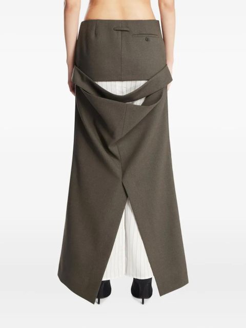 Jean Paul Gaultier pocket-detail long skirt - Green