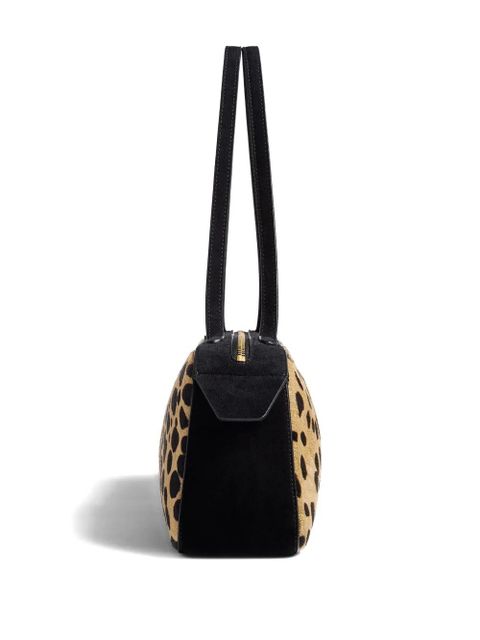 KHAITE Simona animal-print zip shoulder bag - Brown