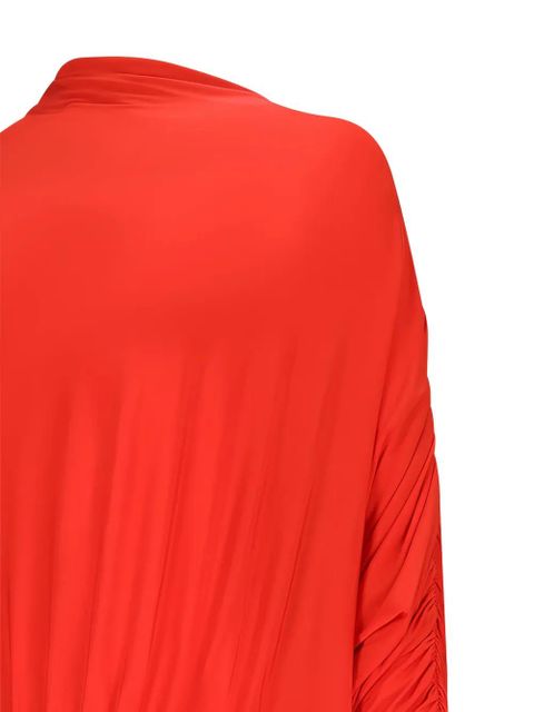 Magda Butrym long-sleeve ruched mini dress - Red