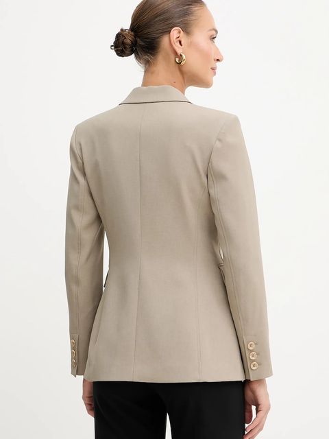 Guess marynarka DOROTHEE kolor beżowy jednorzędowa gładka W5YN41 WHD92