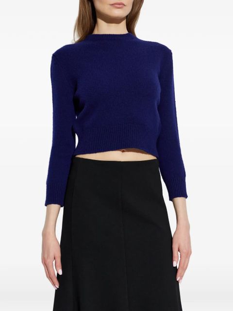Jil Sander cropped sweater - Blue