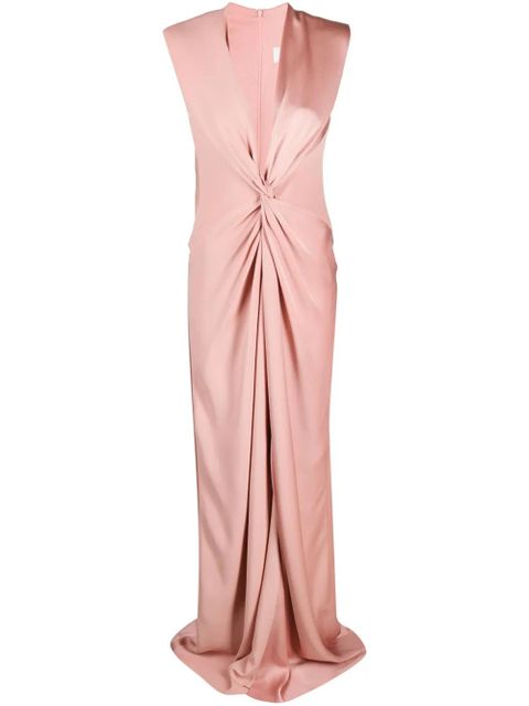 Max Mara twist-front V-neck maxi dress - Pink - zdjęcie produktu nr 1