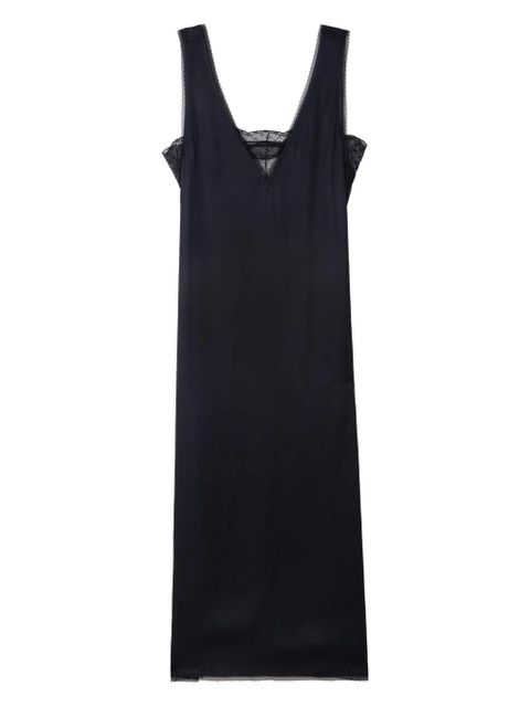Zadig&Voltaire lace-trimmed satin midi dress - Black - zdjęcie produktu nr 1