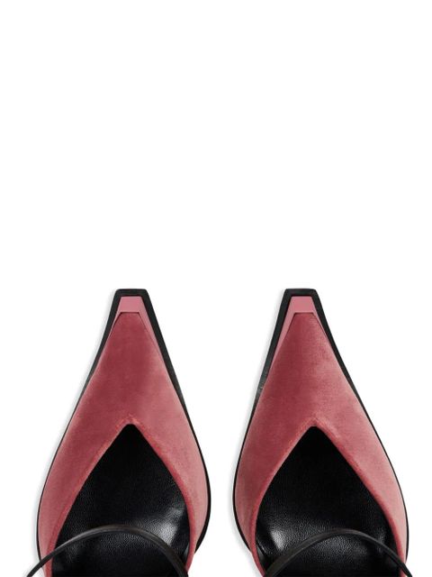 ETRO 100mm velvet buckled pumps - Pink