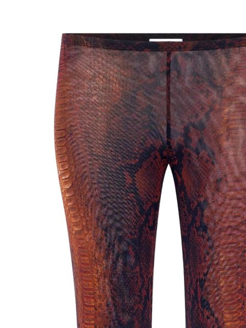 Jean Paul Gaultier mesh printed python trousers - Brown - zdjęcie produktu nr 2
