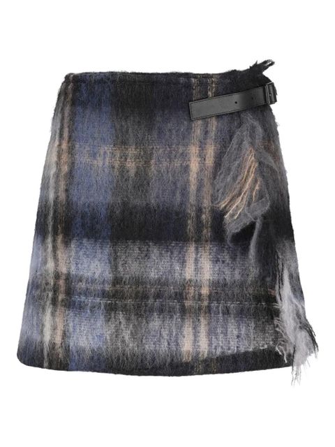 LOEWE plaid buckle-detailing skirt - Blue - zdjęcie produktu nr 1
