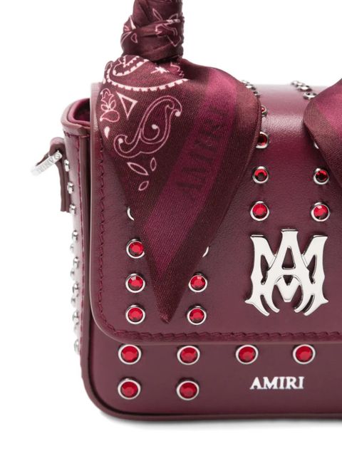 AMIRI studded logo mini bag - Purple