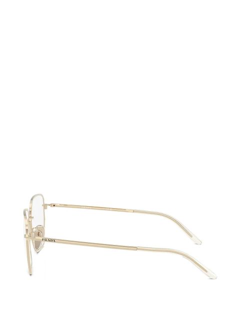 Prada Eyewear geometric-frame glasses - Gold