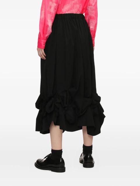 Comme Des Garçons ruffled midi skirt - Black