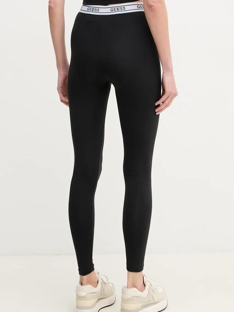 Guess legginsy ALINE damskie kolor czarny z nadrukiem V5GB04 KCSA2