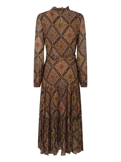ETRO ruffled floral-print dress - Brown